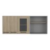 Mueble de Cocina Superior TuHome Hasselt 5 Puertas Gris Rovere