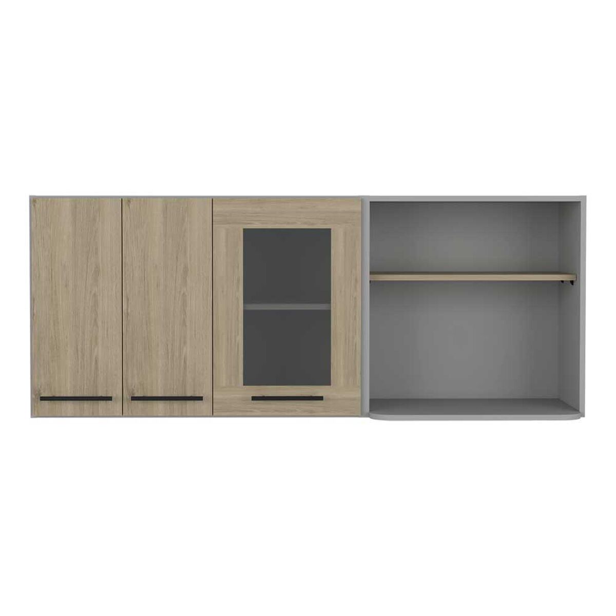 Mueble de Cocina Superior TuHome Hasselt 5 Puertas Gris Rovere