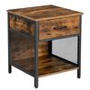 Velador TuHome Metalwood 1 Cajón