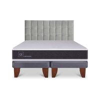 Cama Europea CIC Base Dividida 2 Plazas Ortopedic + Respaldo Sile