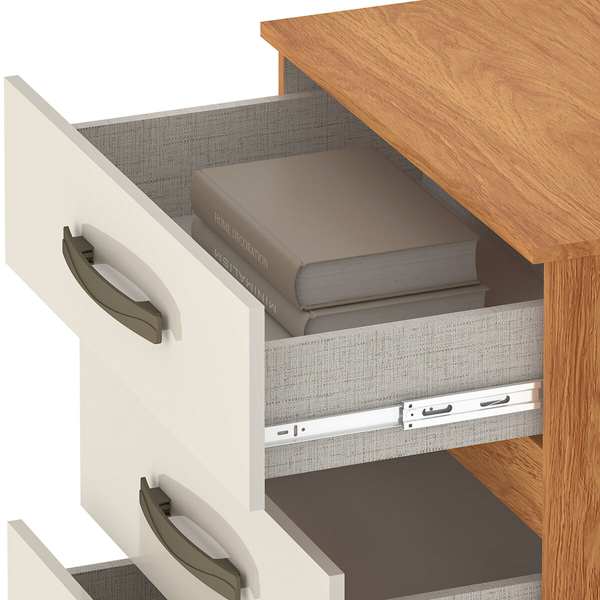 Cómoda Vekkahome Malta 5 Cajones Café