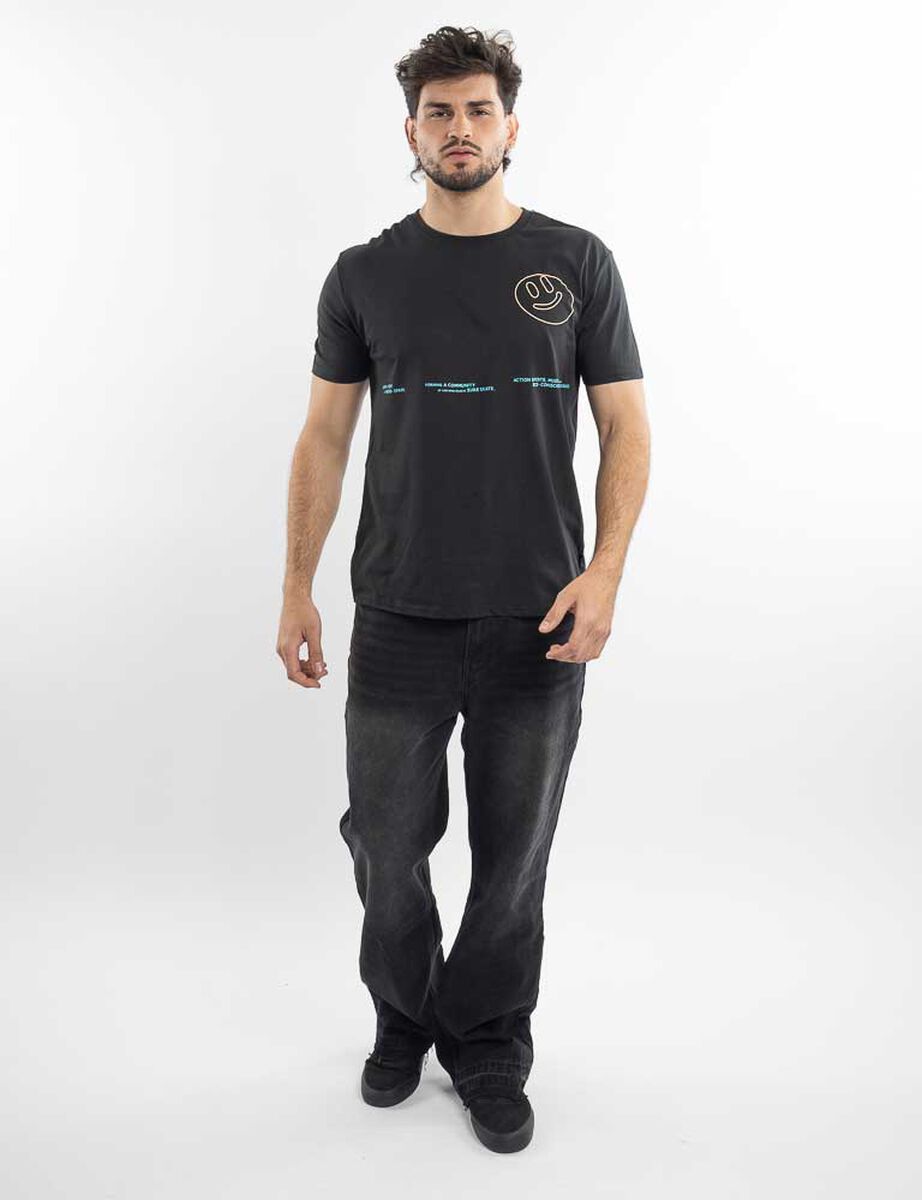 Polera Con Print Manga Corta Hombre Cutback