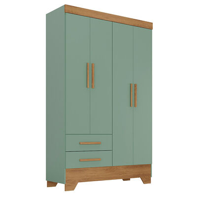 Closet Di Poretti Design Bambole 2 Cajones 4 Puertas Verde Pastel
