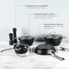 Batería de Cocina Aluminio Forjado Simplit Black Copper 7 Piezas Negro
