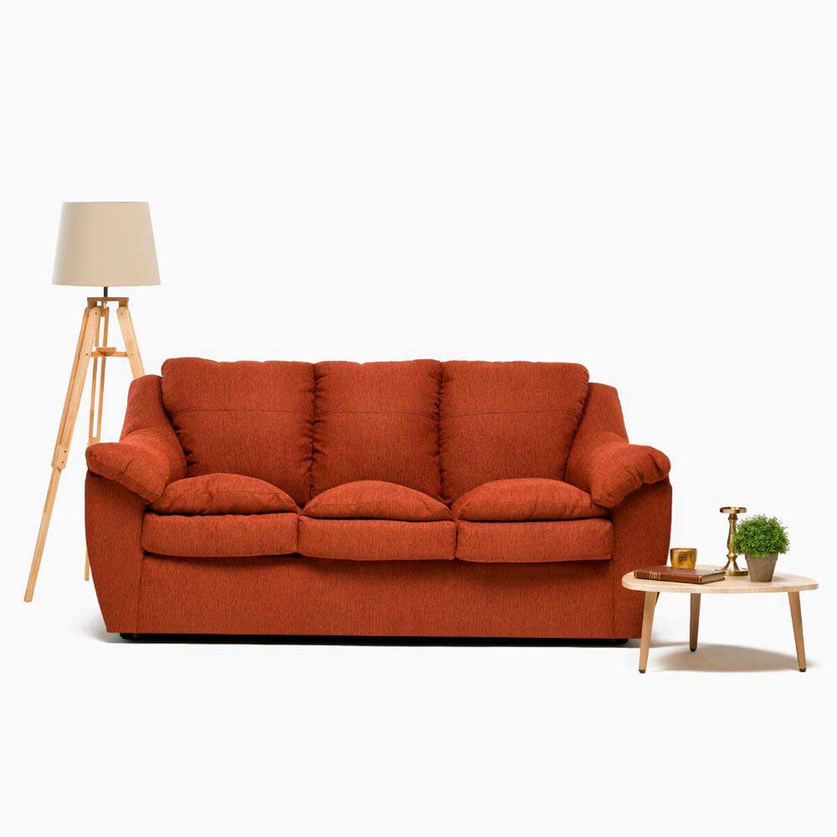 Sof&aacute; Cabsur Galicia 3 Cuerpos Chenille Terracota