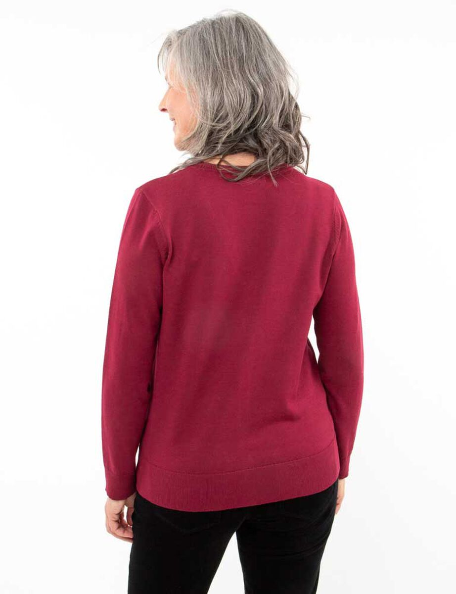 Sweater Cuello V Mujer Portman Club