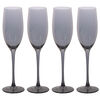 Set 4 Copas de Vidrio Zibel Flute Gris