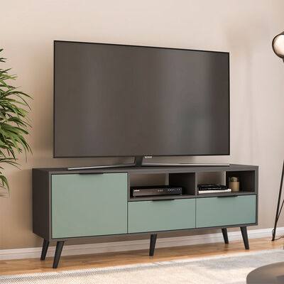 Rack TV Onessta Lisboa  Hasta 65" Grafito Verde