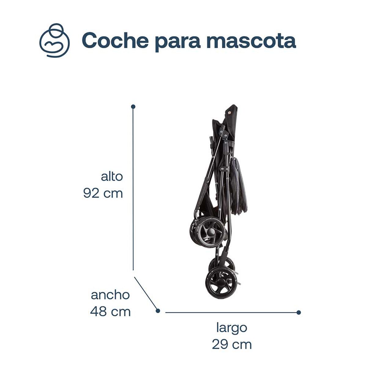 Coche Mascota Gris BP01 Bebesit