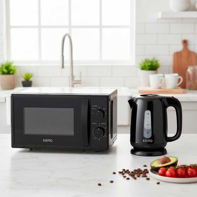 Combo Microondas An&aacute;logo Kioto Kumamoto 20 Lts + Hervidor El&eacute;ctrico Kioto Tottori 1,7 lts.