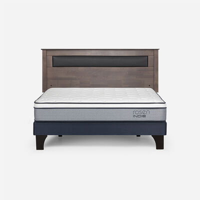 Imagen 1 del producto Combo Cama Europea Rosen 2 Plazas Indie BN + Respaldo Ferrara