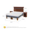 Cama Europea CIC Base Dividida 2 Plazas Excellence Plus + Respaldo + 2 Veladores New Dublin Caramel