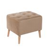 Pouf Latam Home Lyon Tela Velvet Beige