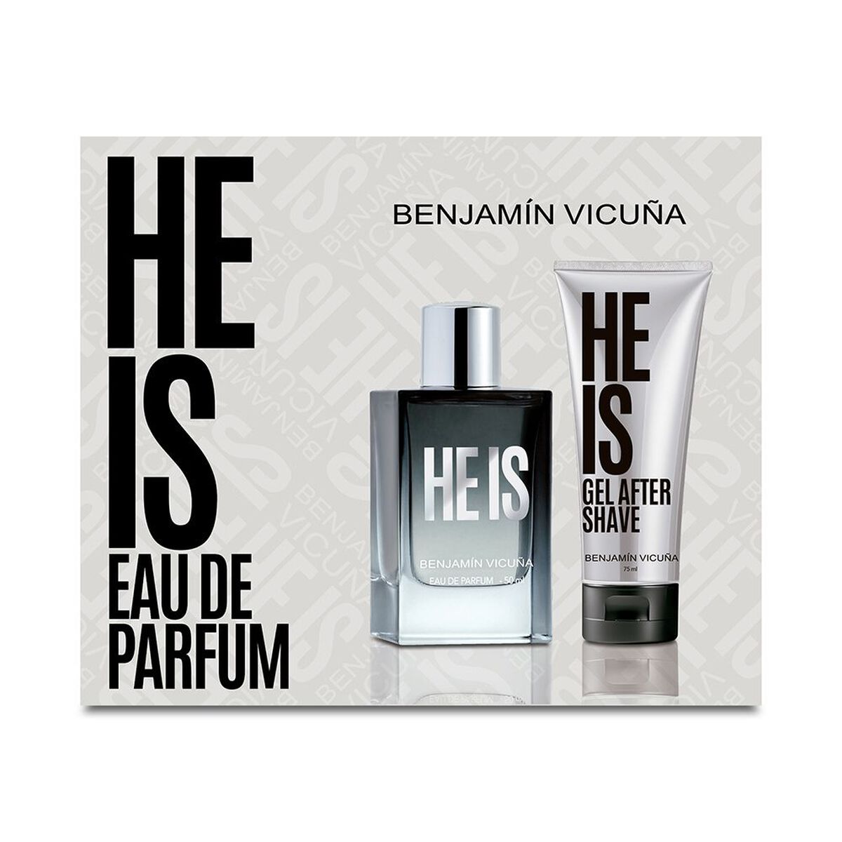 Set Perfume Benjamin Vicu&ntilde;a Hombre He Is 50 ML EDP + After Shave 75 ML
