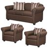 Juego de Living Innovamuebles Ducal Sofá 3 Cuerpos + Dos Sillones 1 Cuerpo Chocolate