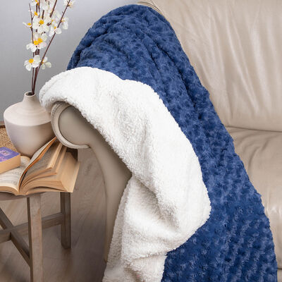 Manta de Poliéster Doral 1 Plaza Deluxe Azul