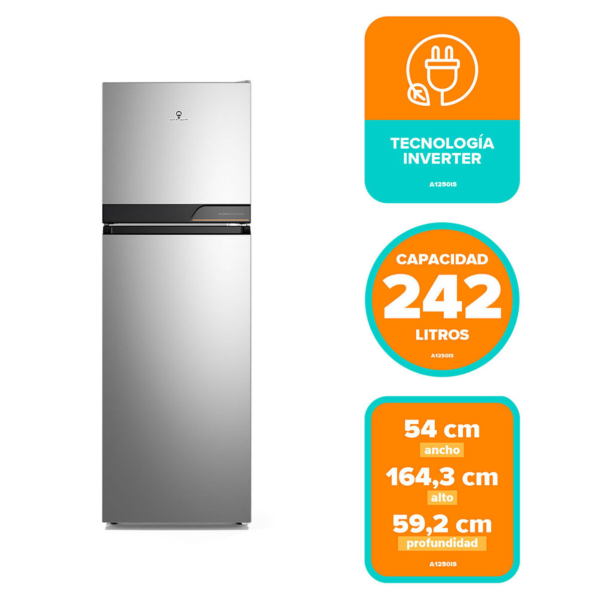 Refrigerador No Frost Mademsa Altus 1250IS 242 L