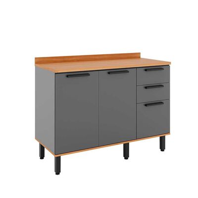 Base de Cocina Roca Casta&ntilde;a con Cubierta Canela-Ceniza