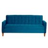 Futón Latam Home Genova Velvet 3 Cuerpos Azul Petróleo