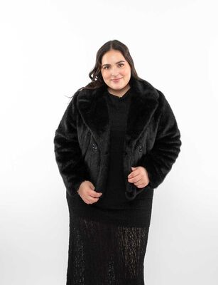 Imagen 1 del producto Chaqueta Peluda Mujer Extralindas Negro