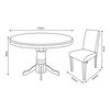 Juego de Comedor Zoy Home Phuket 4 Sillas Beige