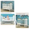 Cuna Colecho Madera con Mudador Mosquitero Lubabycas Azul