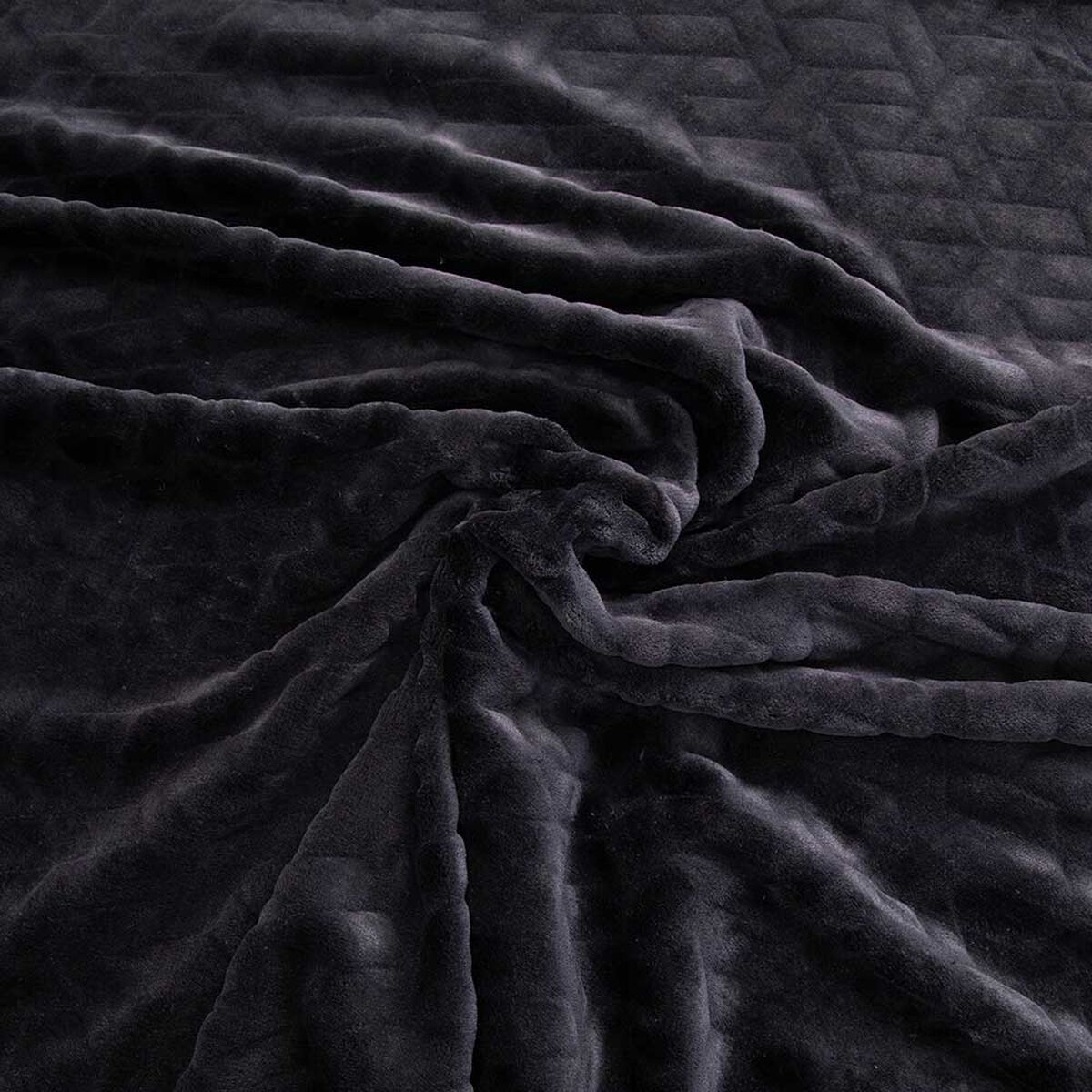 Frazada Poliéster Doral 2 Plazas Deluxe Negro