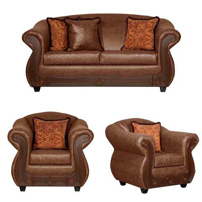 Juego de Living Black Factory Estambul 4 Cuerpos Café