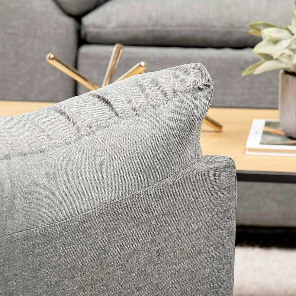 Sof&aacute; Almore Belen 3 Cuerpos Gris