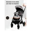 Coche de Paseo con Cubre Pies LuBabycas Gris