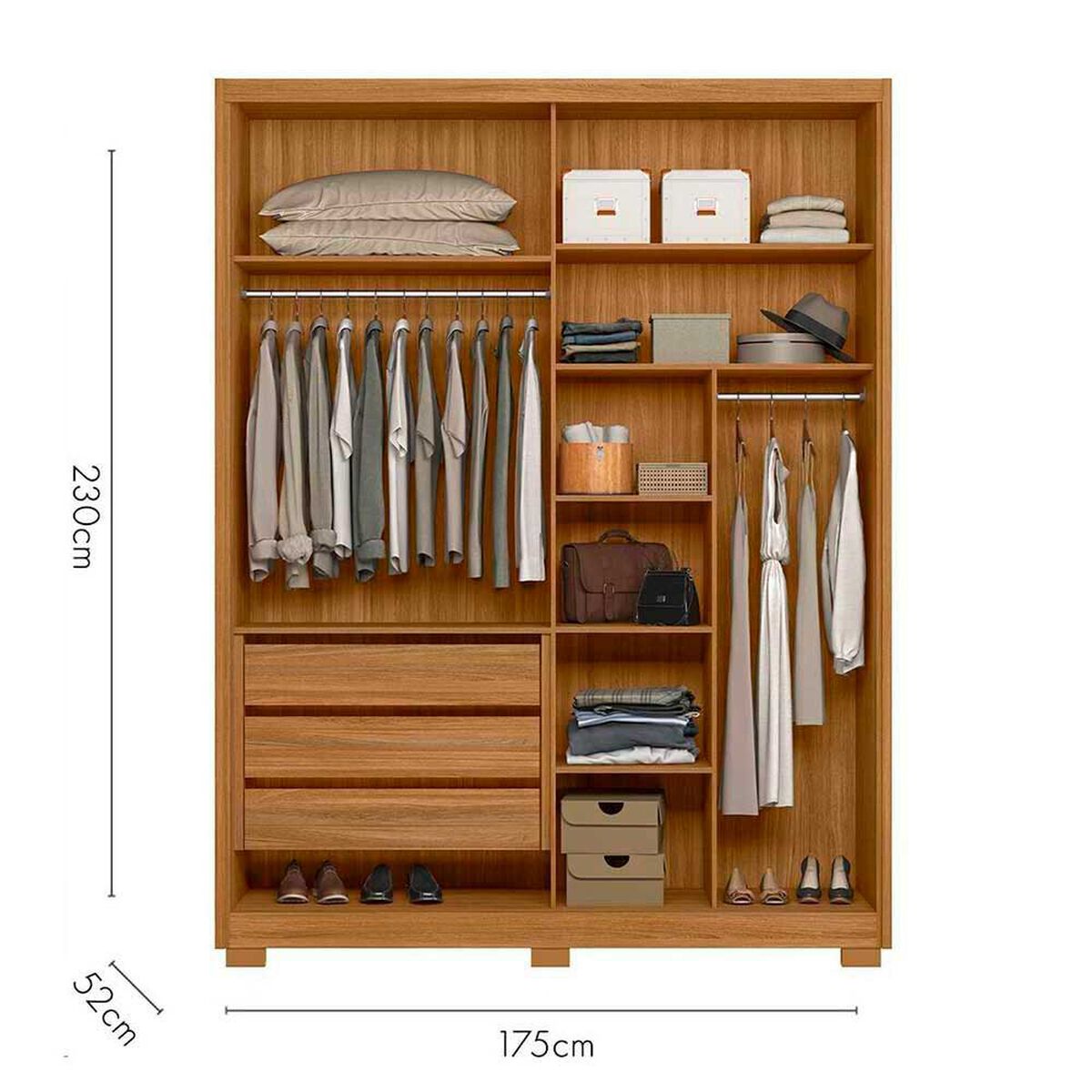 Cl&oacute;set Di Poretti Colorado 2 Puertas 3 Cajones Off White