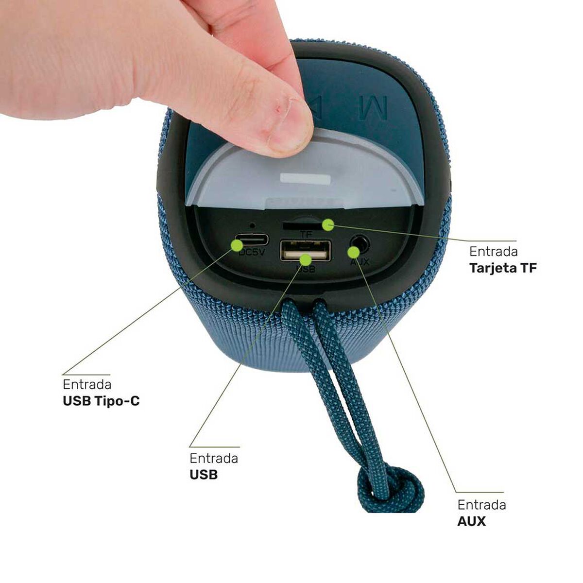 Parlante Bluetooth Lhotse Pulse On Azul