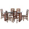 Juego de Comedor Latam Home Pamplona Murcia 6 Sillas Cuero Negro