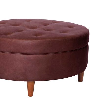 Imagen 2 del producto Pouf Latam Home Paris Cuero Kentucky Café Moro