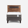 Cama Europea Rosen 1,5 Plazas New Style 2 Plus + Respaldo Ferrara
