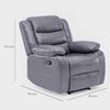 Juego de Living Reclinable Daniels Sof&aacute; 3 Cuerpos + 2 Bergers Roma Gris