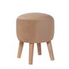 Pouf Latam Home Nantes Tela Velvet Beige