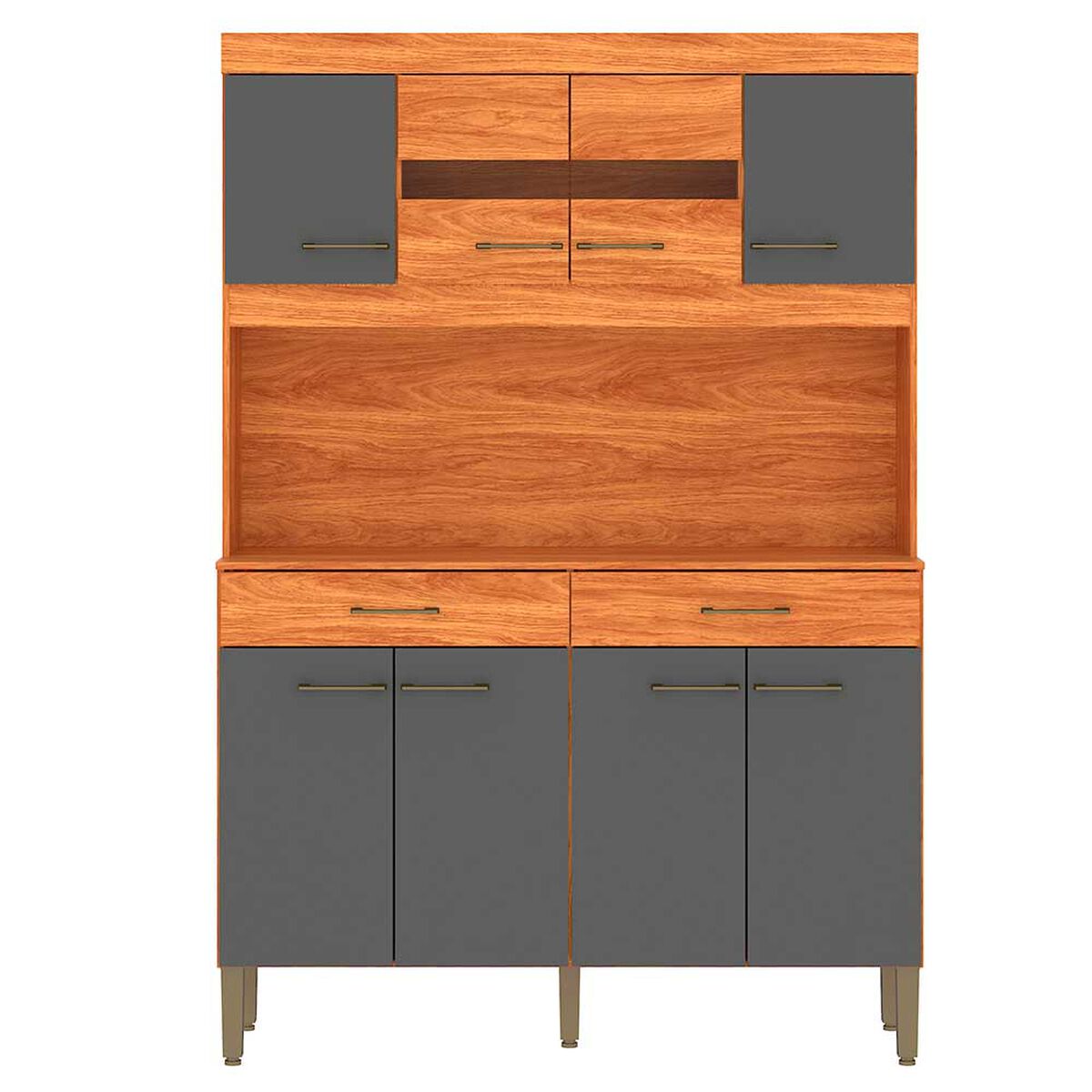 Kit Cocina Vekkahome Laura 8 Puertas Gris