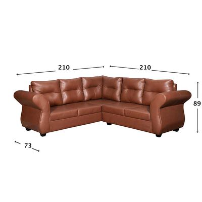 Sofá Seccional Diseño A&M Home Emma Derecho 5 Cuerpos Caoba