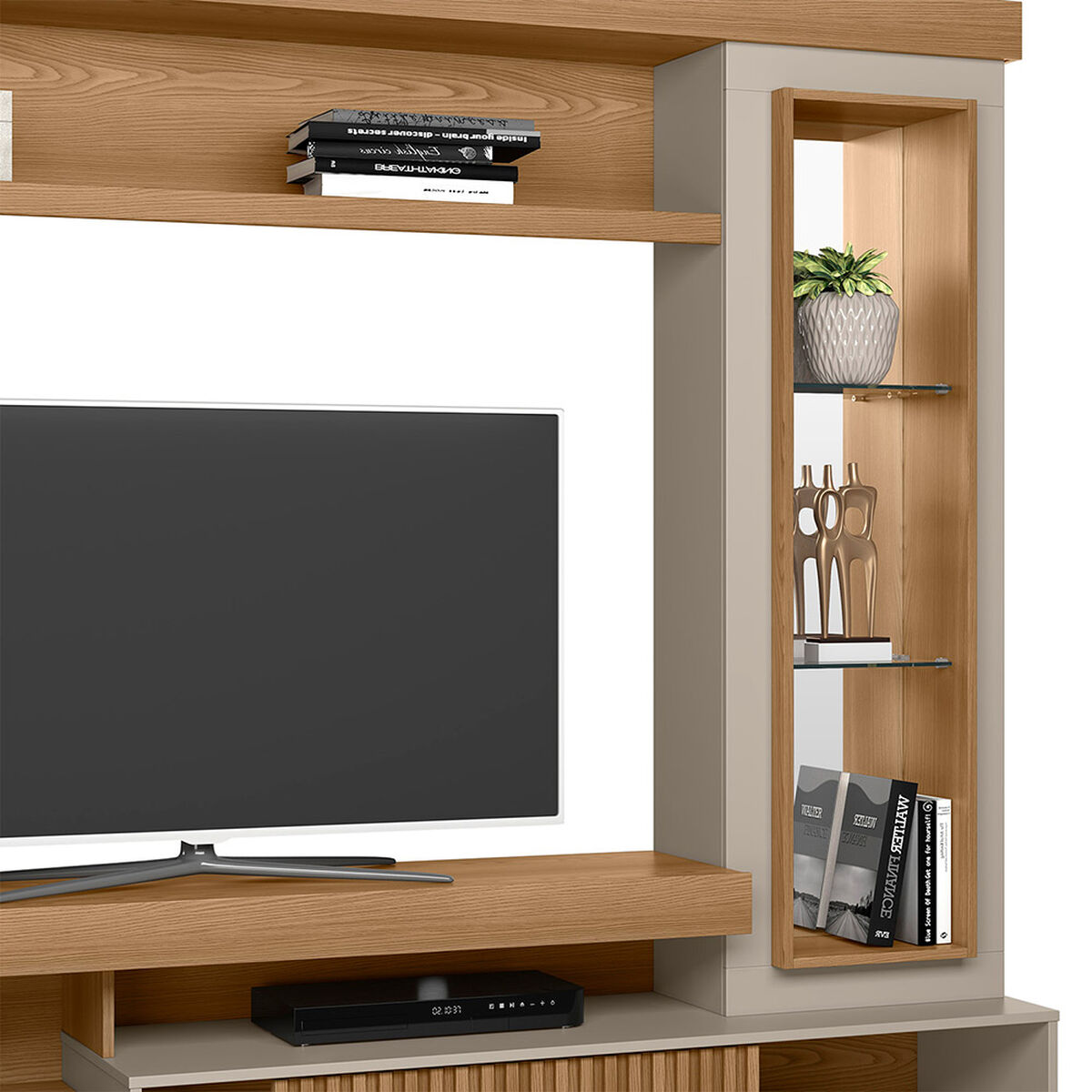 Home TV Di Poretti Design New Bahia Hasta 60" Caf&eacute; Claro