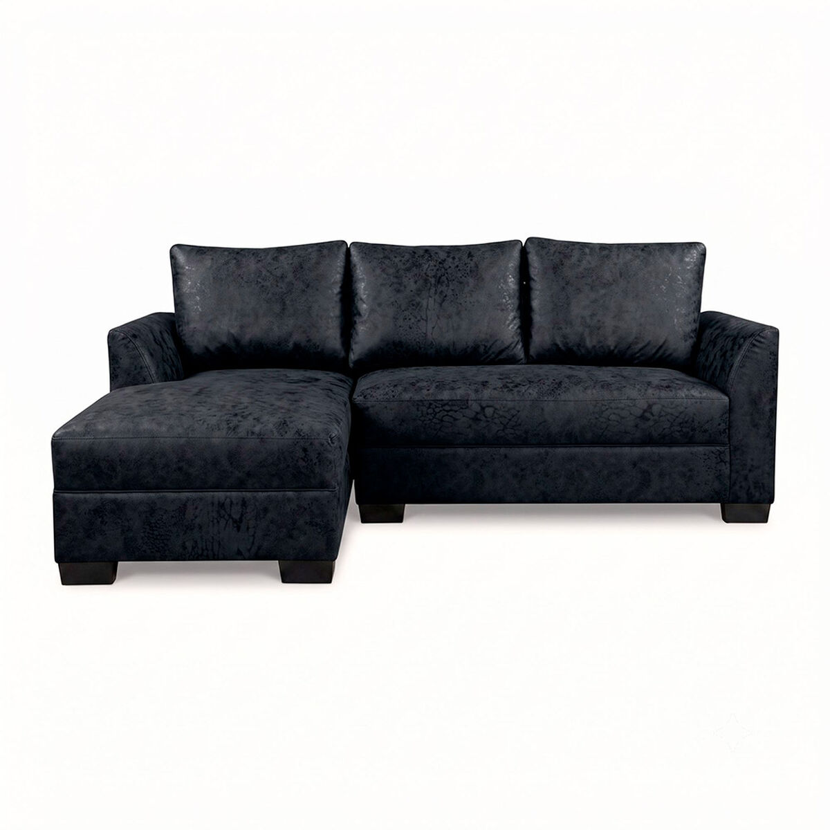 Seccional Izquierdo Muebles MPR Denver 4 Cuerpos Negro