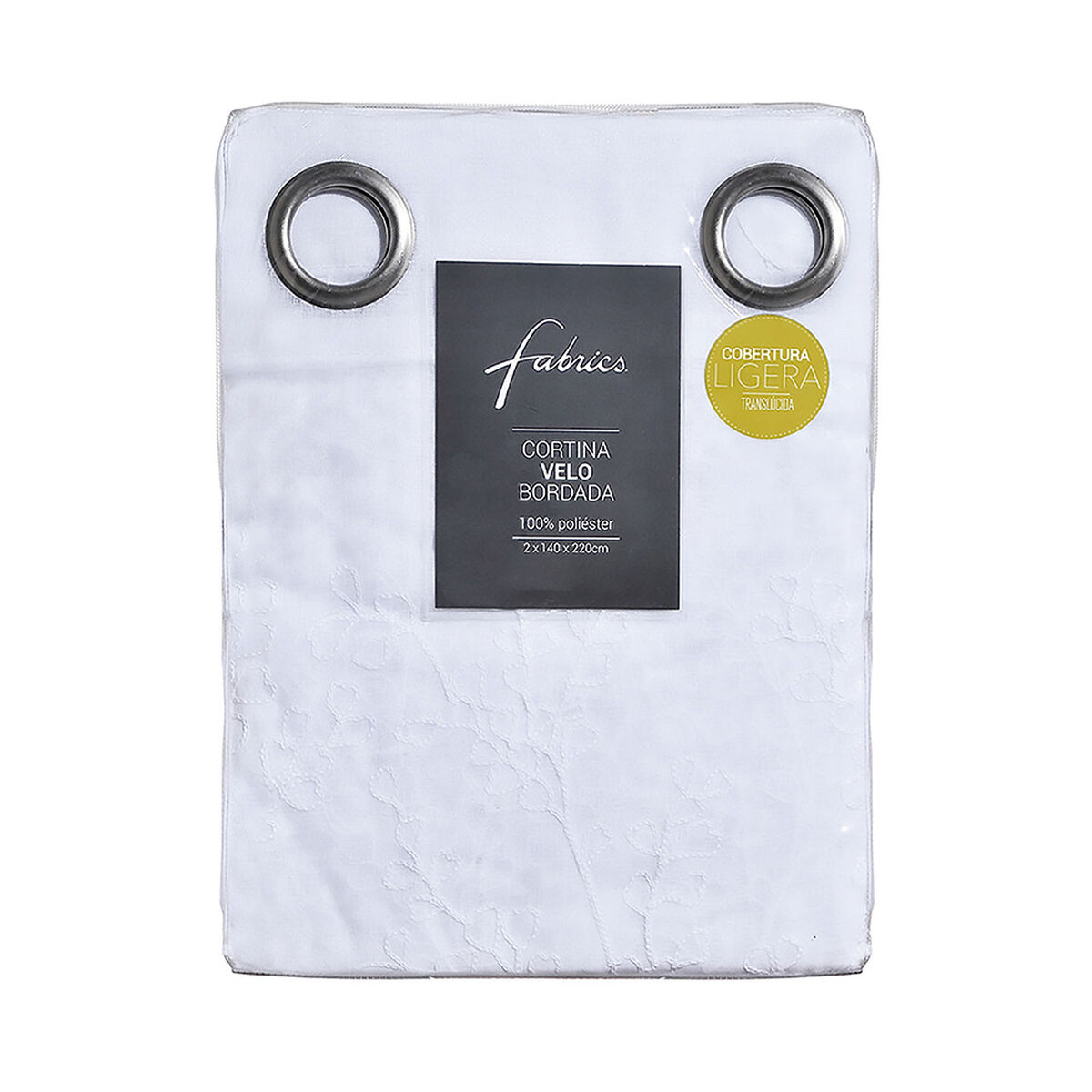 Cortina Velo Fabrics Bordado 140 x 220 cm Blanco