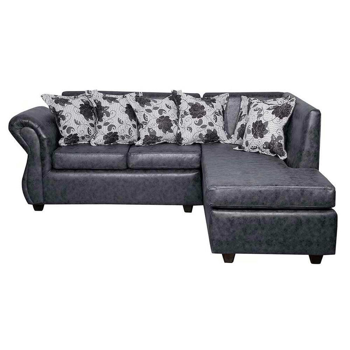 Seccional Black Factory Isabella 3 Cuerpos Gris