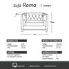 Sill&oacute;n Latam Home Cuero Colorado Roma 1 Cuerpo Beige