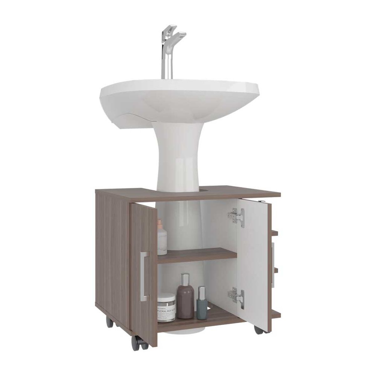 Mueble para Lavamanos Tuhome Bath 300 Avellana Blanco