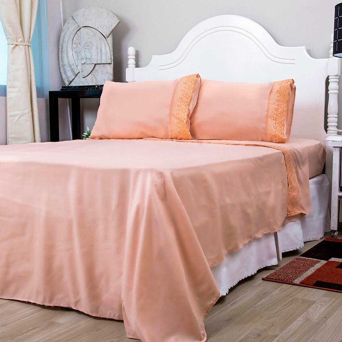 Juego de S&aacute;banas Doral 2 Plazas Santorini Coral