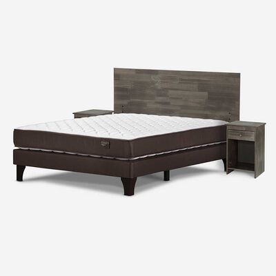 Imagen 2 del producto Cama Europea Rosen 2 Plazas Ergo T + Respaldo + 2 Veladores