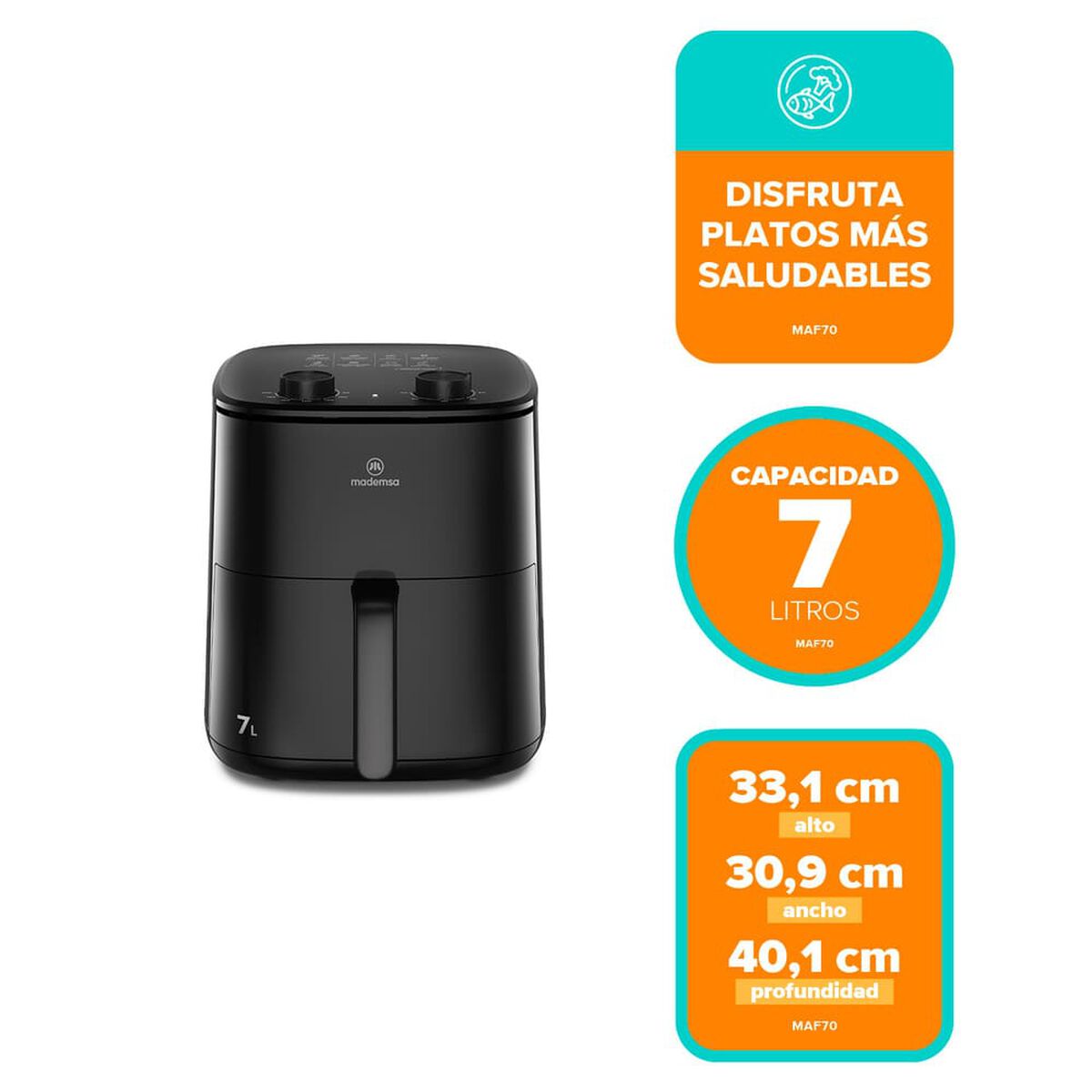 Freidora de aire Mademsa MAF70 7 lts.