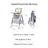 Silla de Comer Multiposiciones con Ruedas Mix