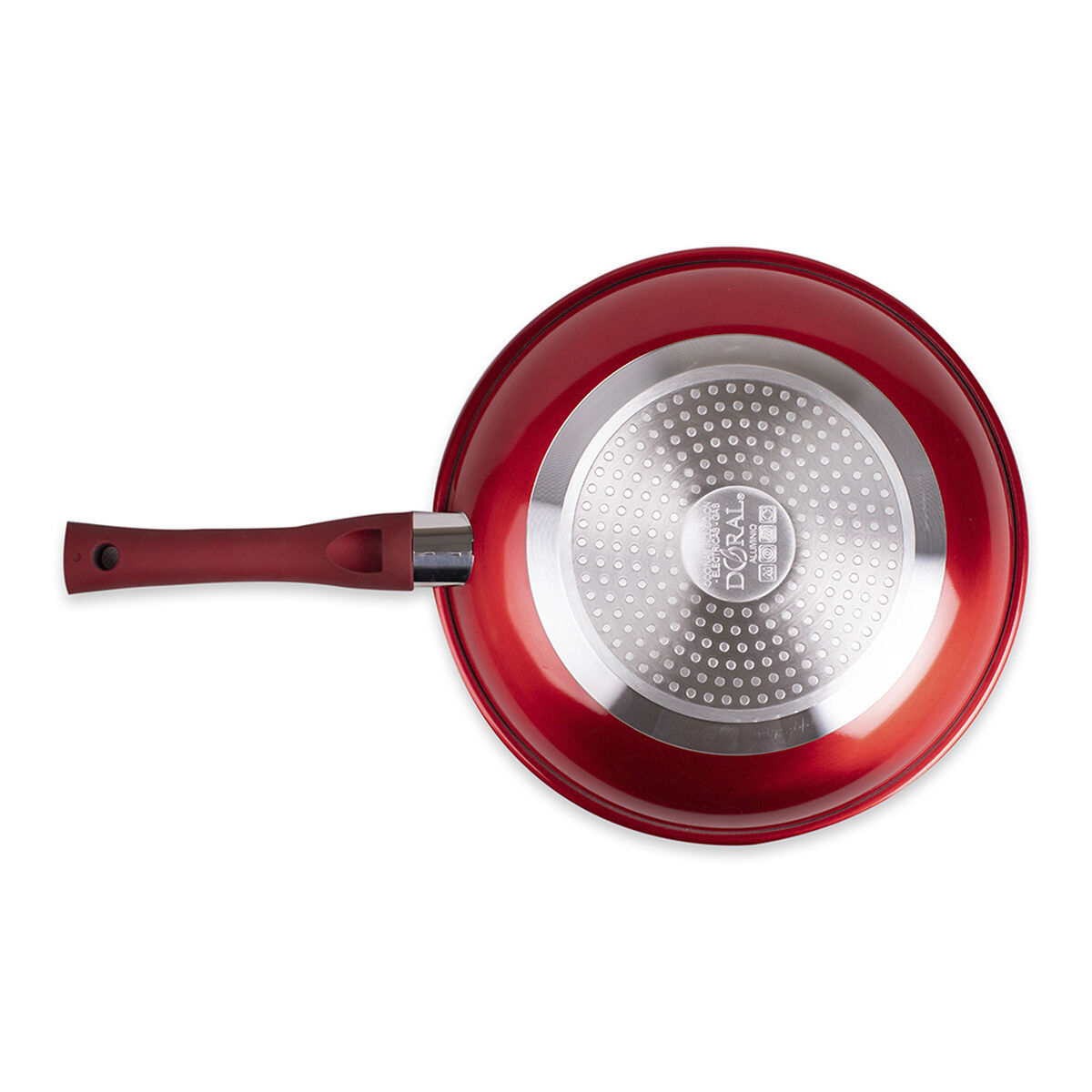 Sartén Acero Inoxidable Doral Montecarlo 28 cm Rojo
